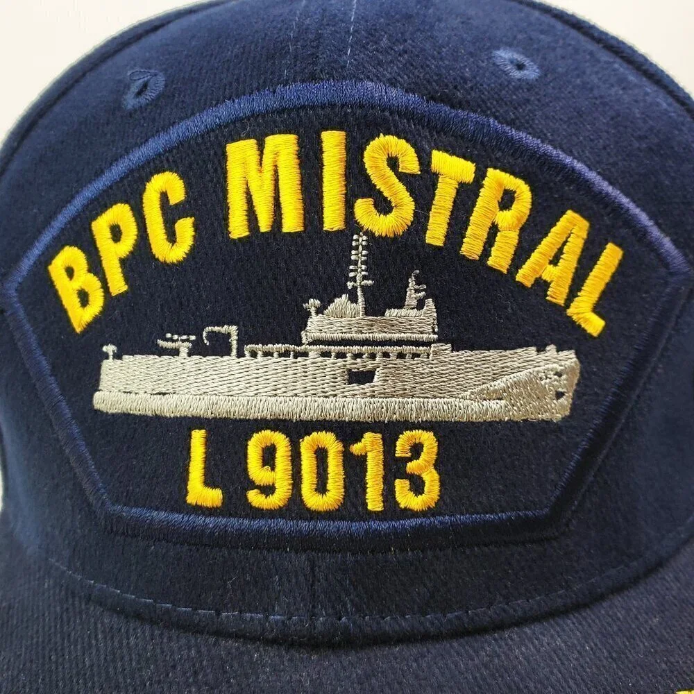 BPC Mistral L-9013 French Navy Hat Assault Carrier Ship Gold Leaf Cap Strapback